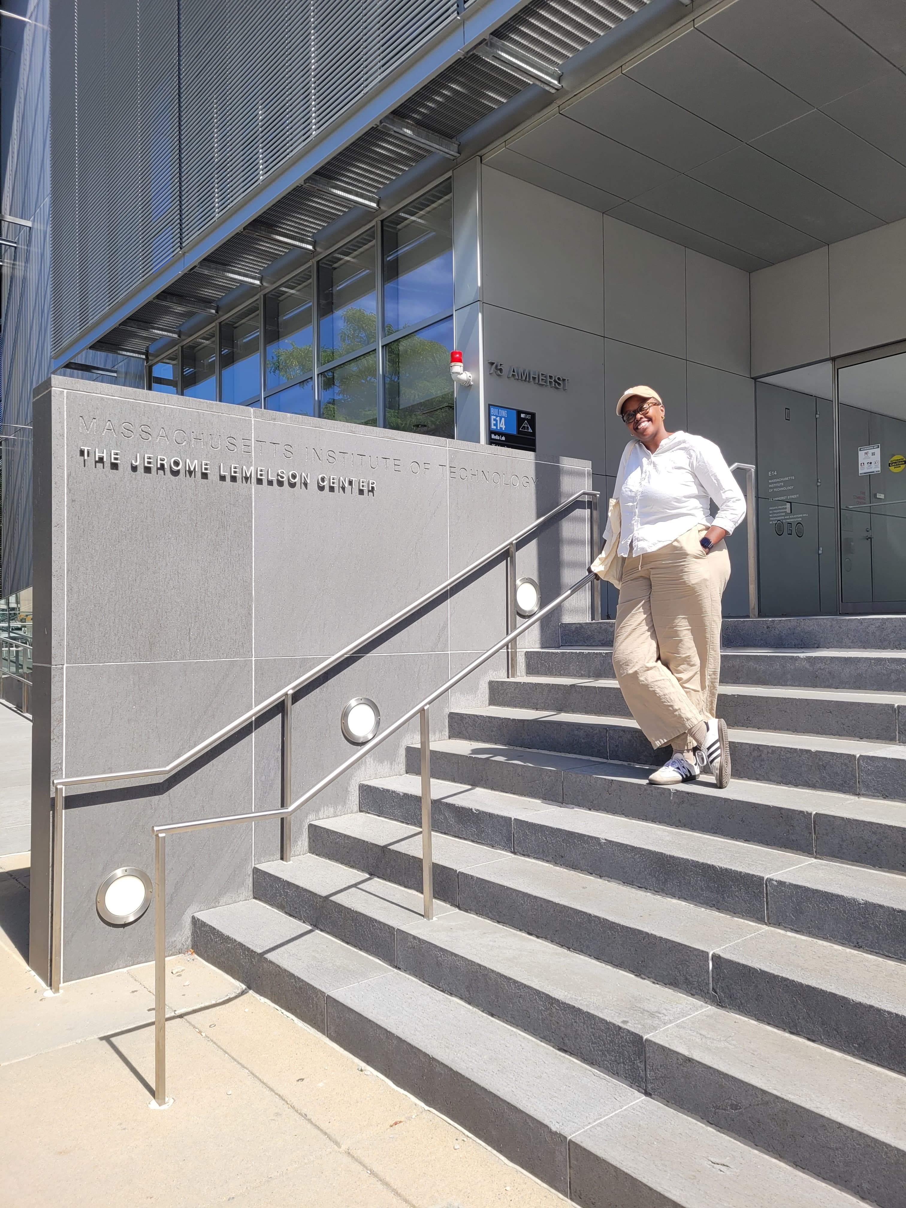 Me standing outside the MIT Media Lab